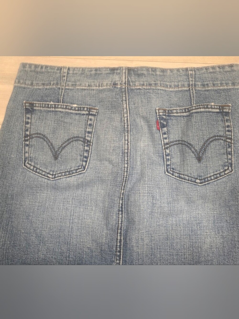 Levi’s Size 12 Y2K Denim Pencil Skirt Western Cowgirl Midi - Picture 8 of 9